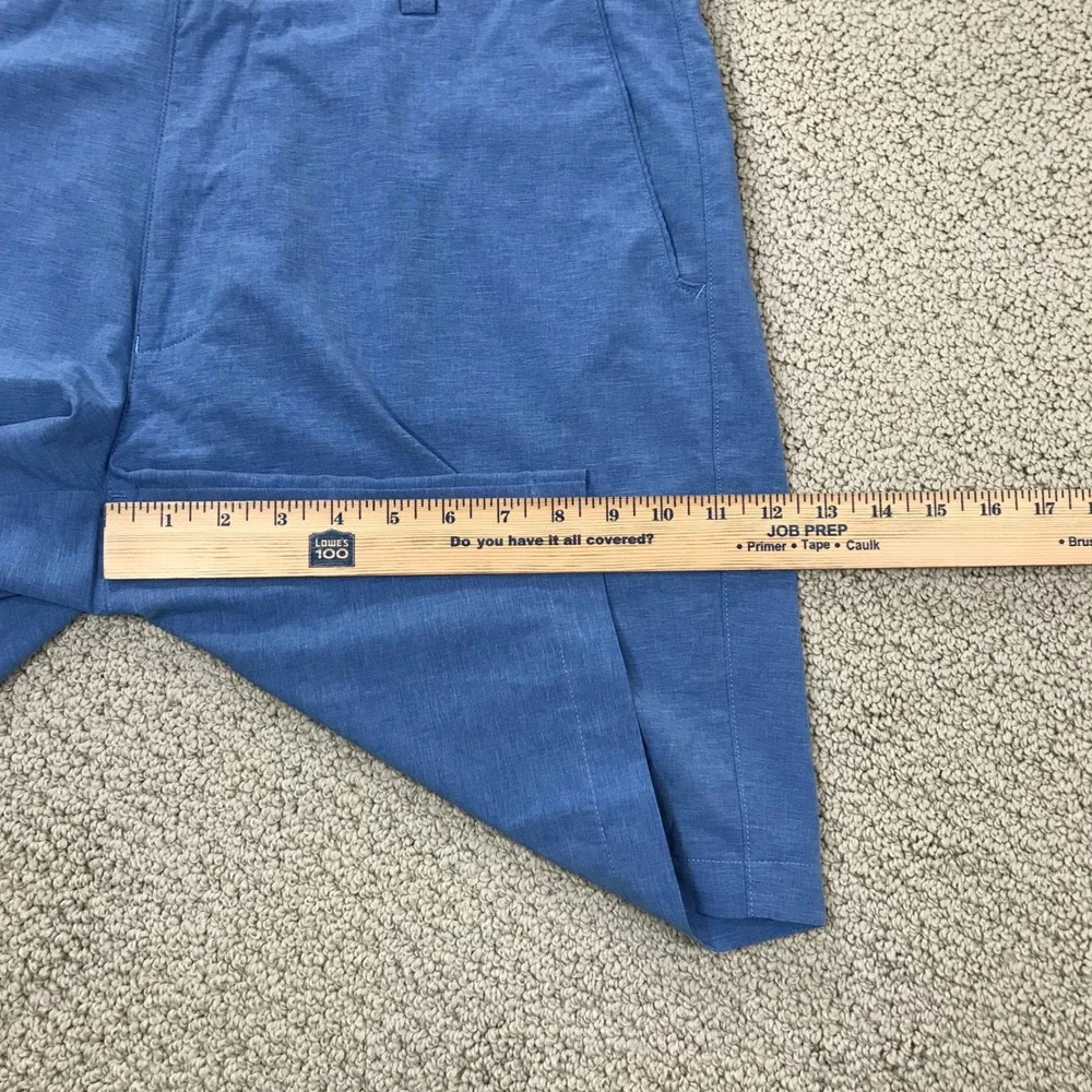Peter Millar Crown Sport Mens Blue Performance Golf Shorts Size 36 Heathered